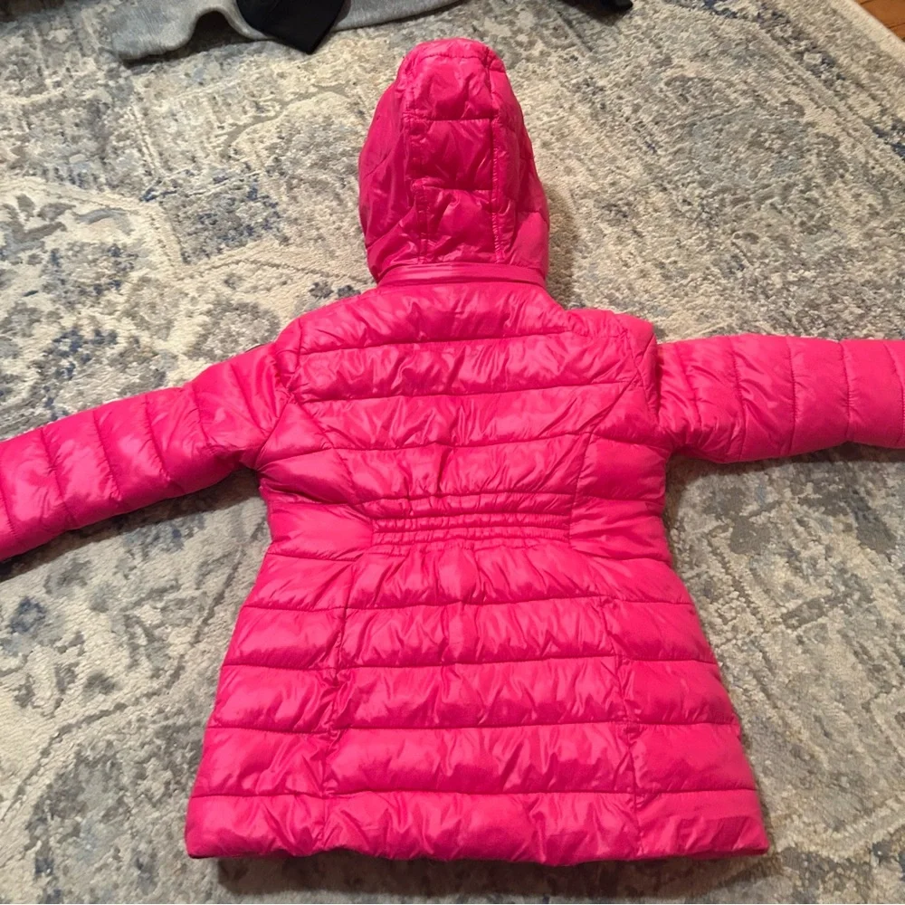 Michael Kors Toddler 3T Jacket Pink Fleece Lined Hooded Puffer Coat Jacket